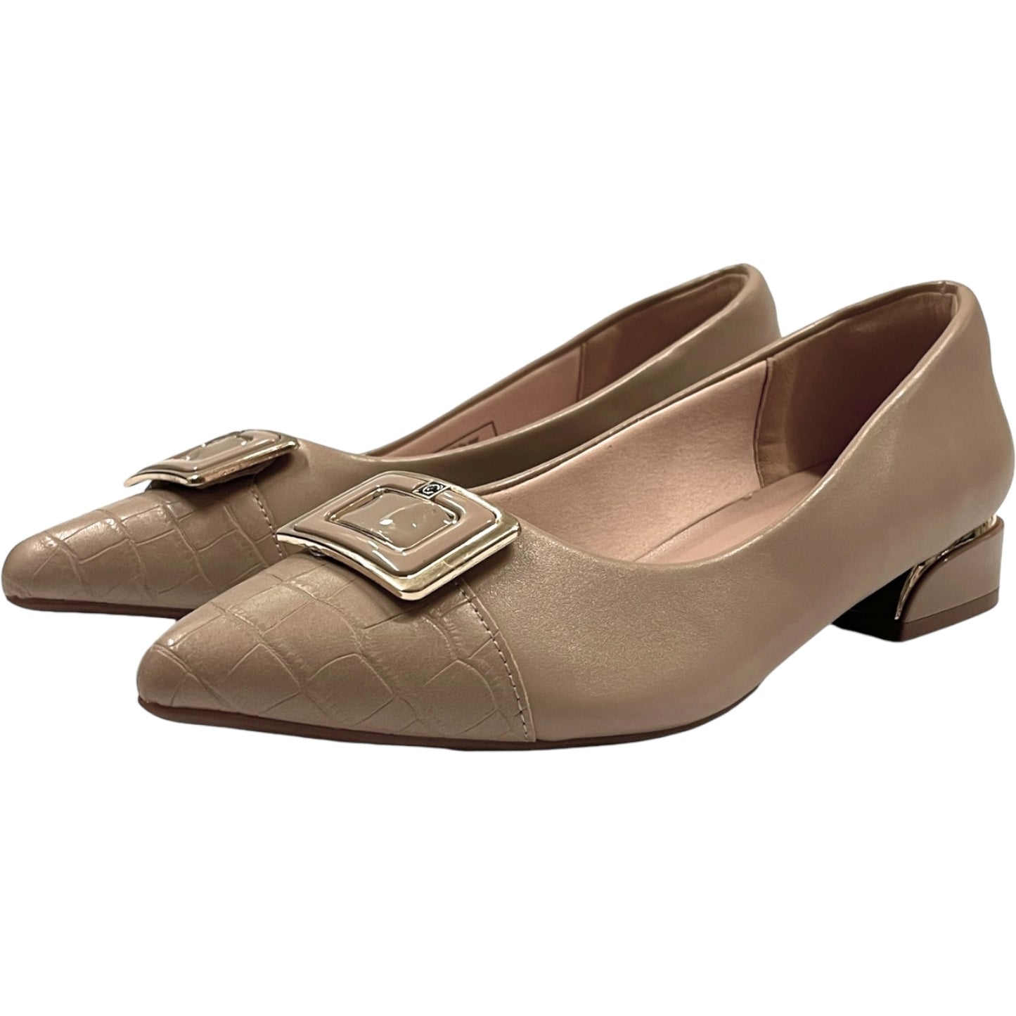 Zapato Mujer Beige Taco Bajo Pepa Detogni