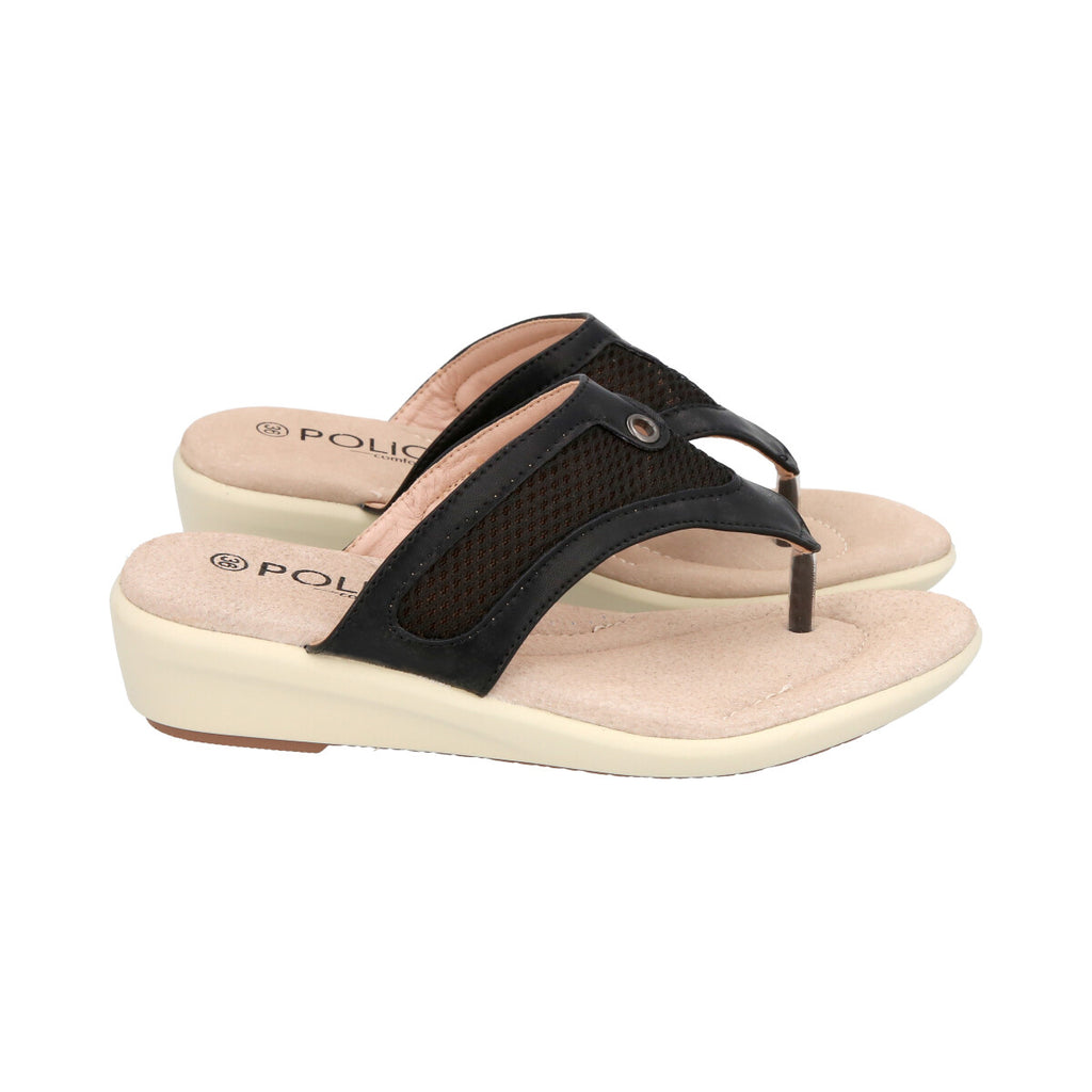 Sandalia Mujer Negro  Liberty Police