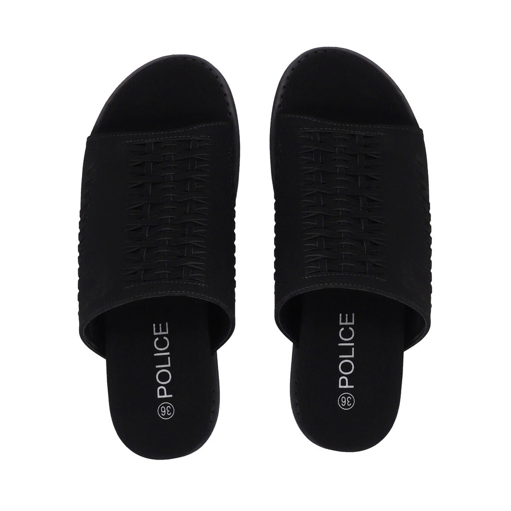 Sandalia Mujer Negro Plataforma Kika Police