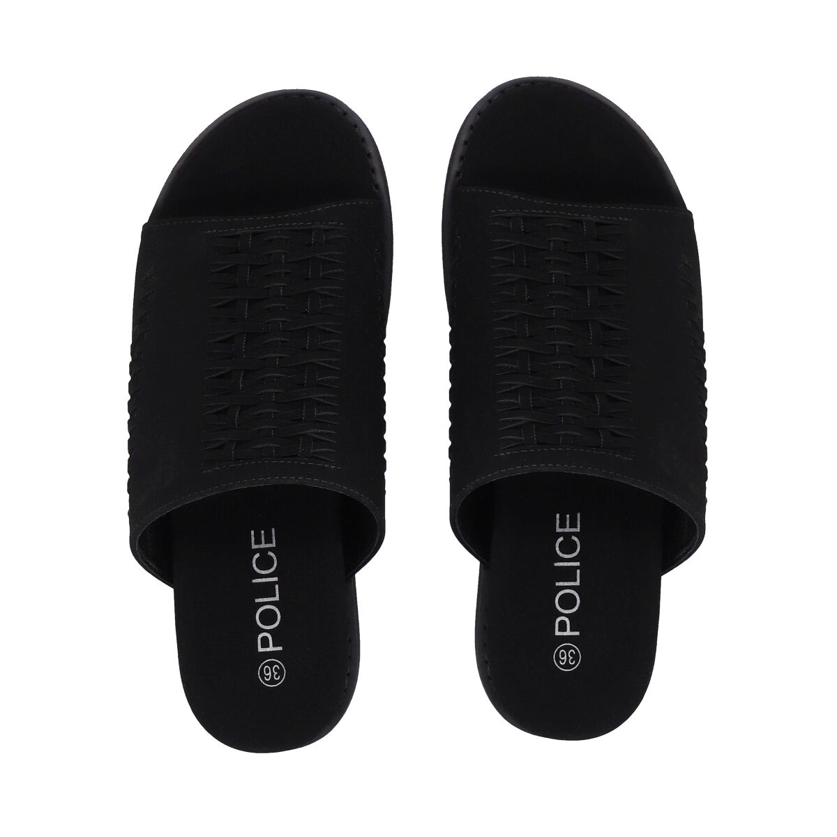 Sandalia Mujer Negro Plataforma Kika Police