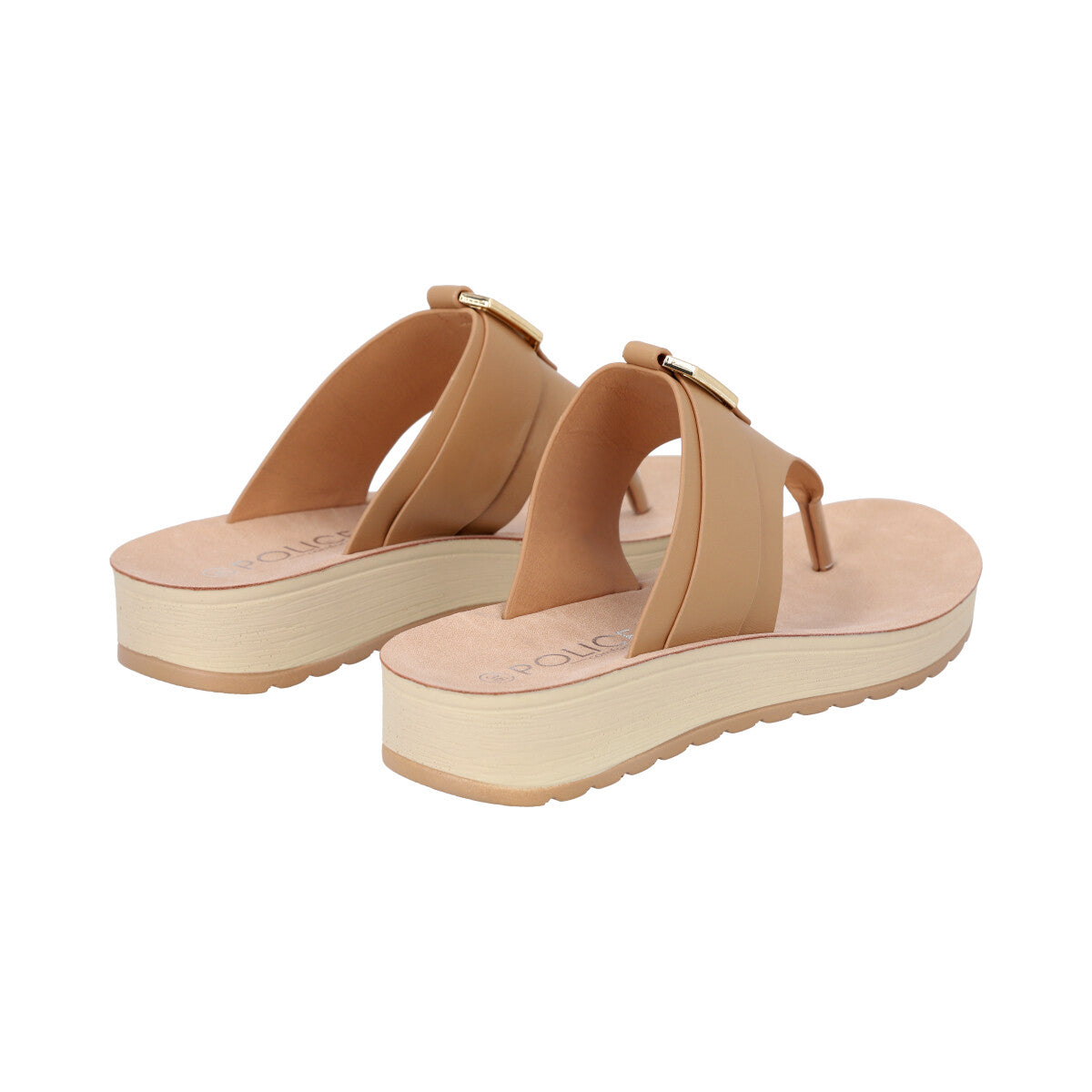 Sandalia Mujer Camel Sole Police