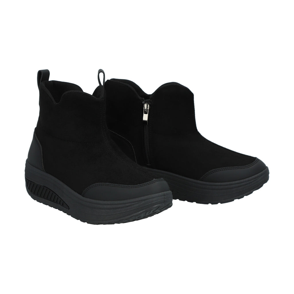 Botin Mujer Negro Plataforma Sole Police