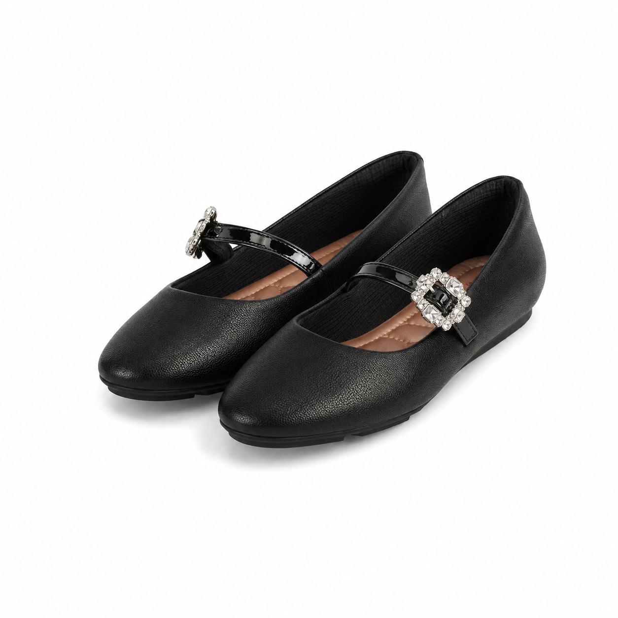 Ballerina Mary Jane Michelle/Strass Negro