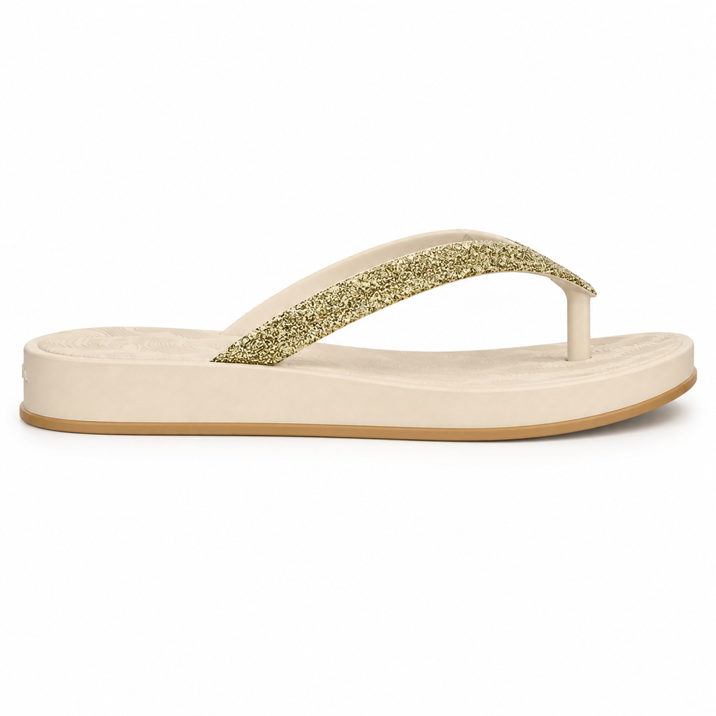 Sandalia Mujer Beige/Glitter Gold Ipanema
