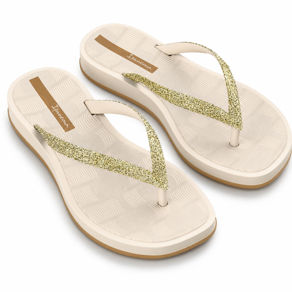 Sandalia Mujer Beige/Glitter Gold Ipanema