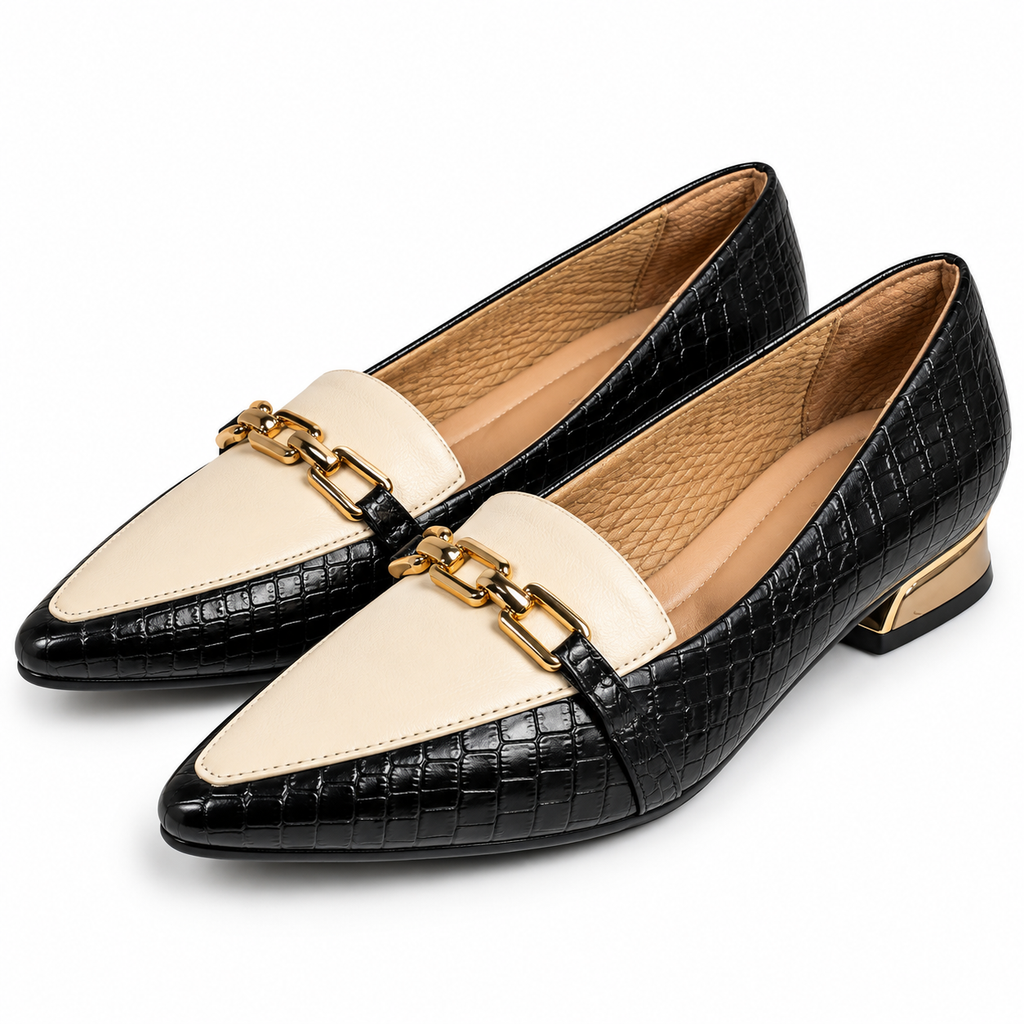 Zapato Silvia Negro/Blanco
