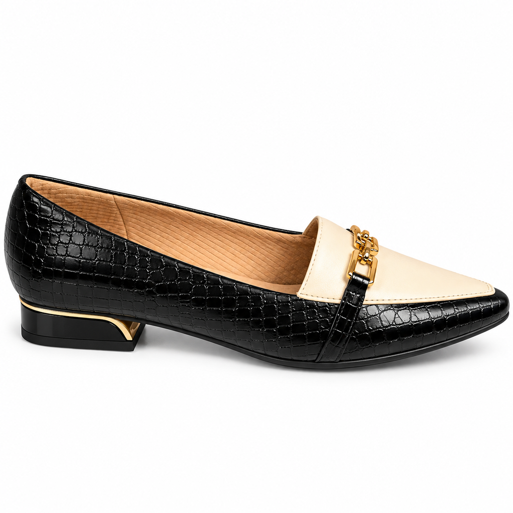 Zapato Silvia Negro/Blanco