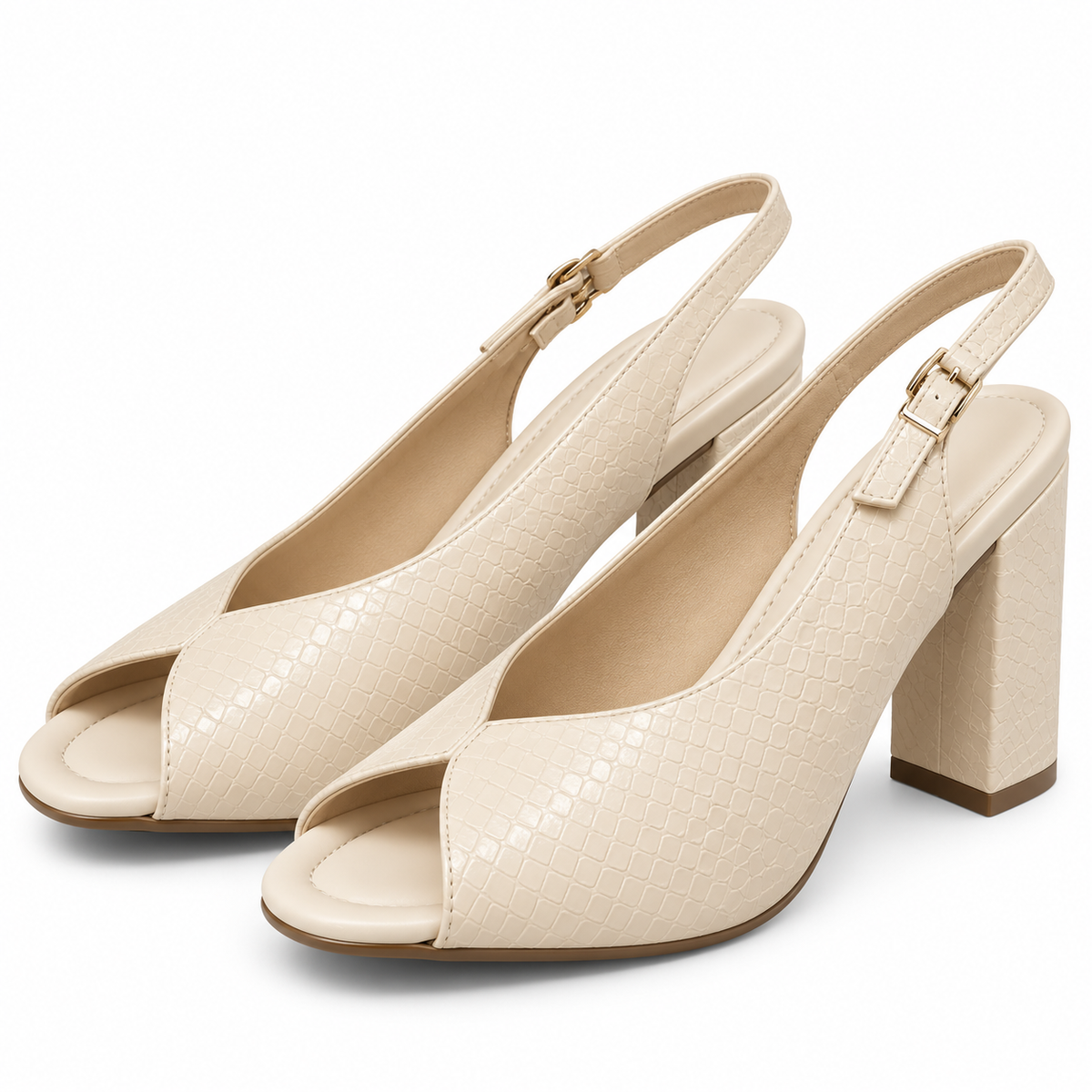 Sandalia Beige Reptil