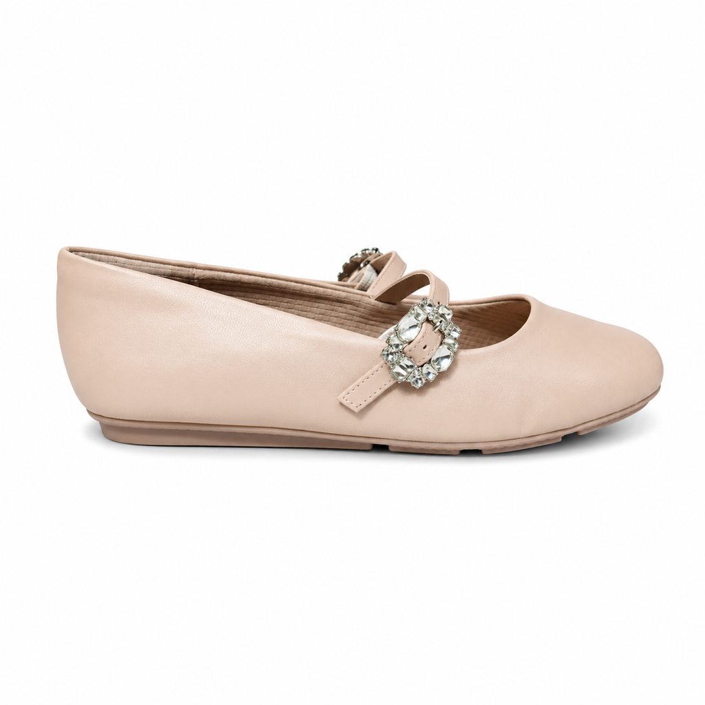 Ballerina Mary Jane Michelle/Strass Nude