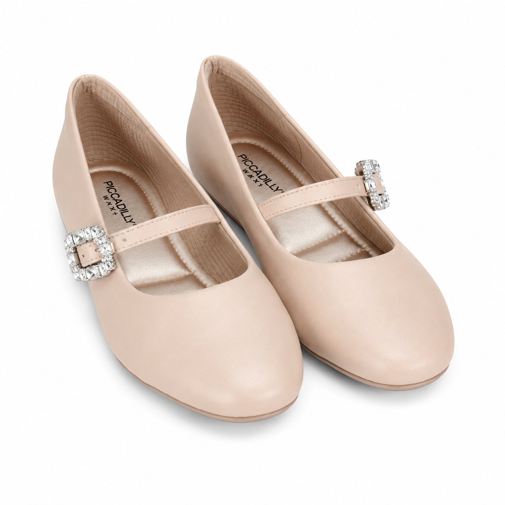 Ballerina Mary Jane Michelle/Strass Nude