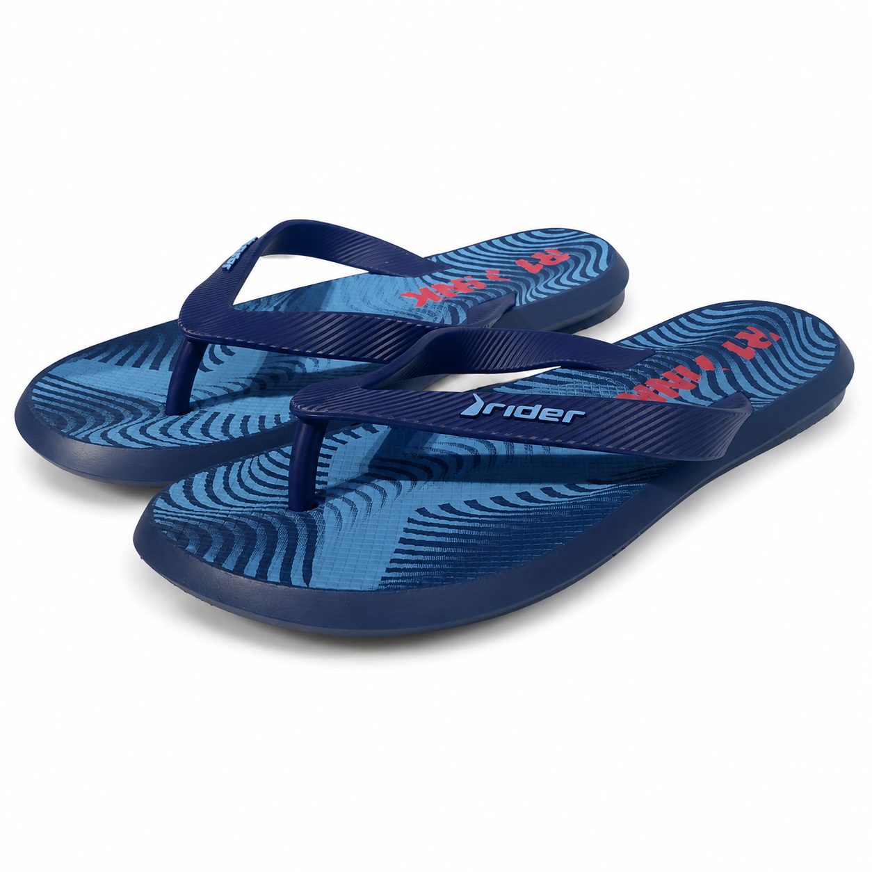 Sandalia Hombre Negro/Azul Thong Rider