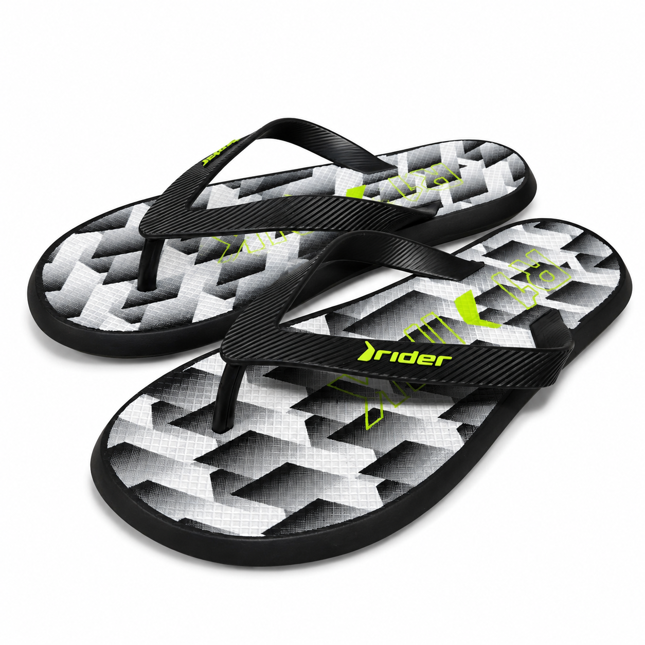 Sandalia Hombre Negro/Verde Thong Rider