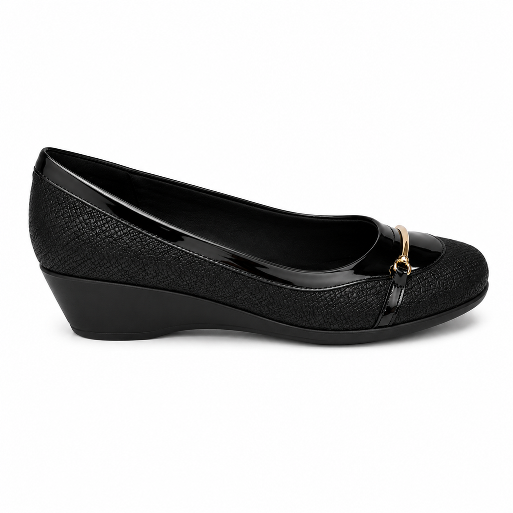 Zapato Beth Negro/Dorado
