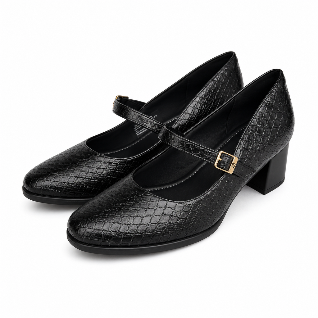 Zapato Deise Crocco/Negro