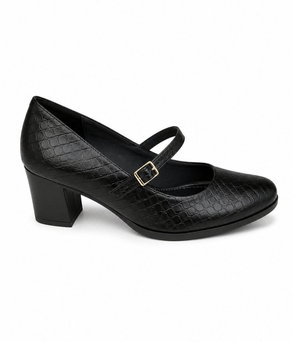 Zapato Deise Crocco/Negro