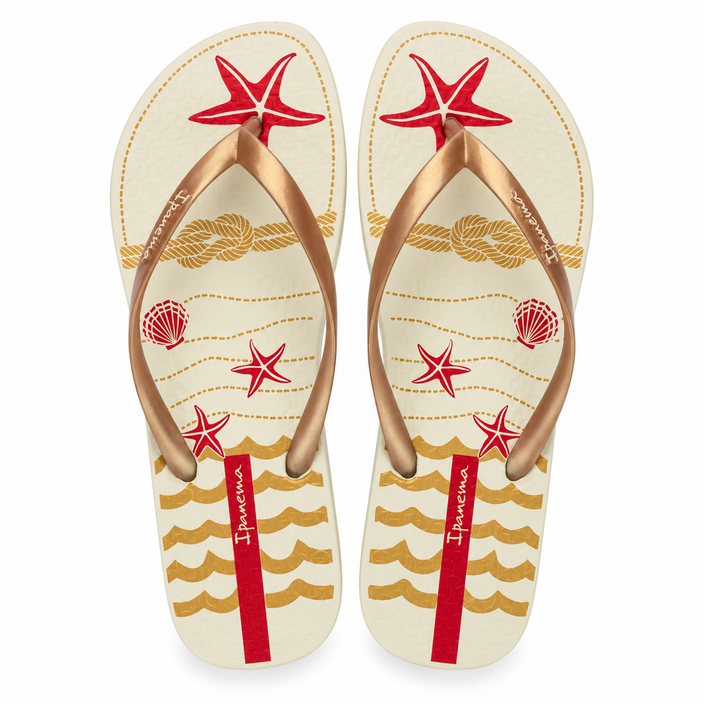 Sandalia Mujer Beige/Rojo Navy Ipanema