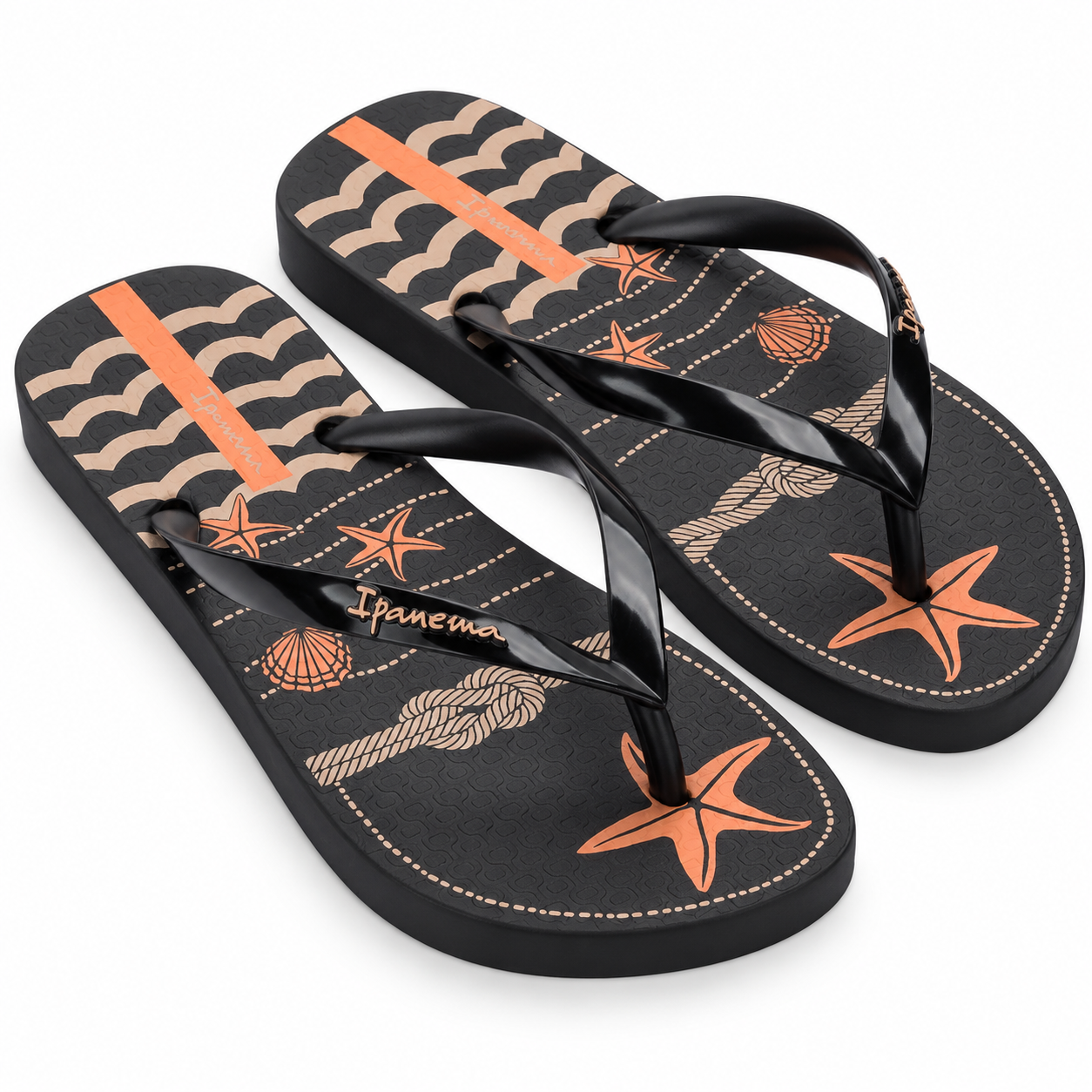 Sandalia Mujer Negro/Beige Navy Ipanema