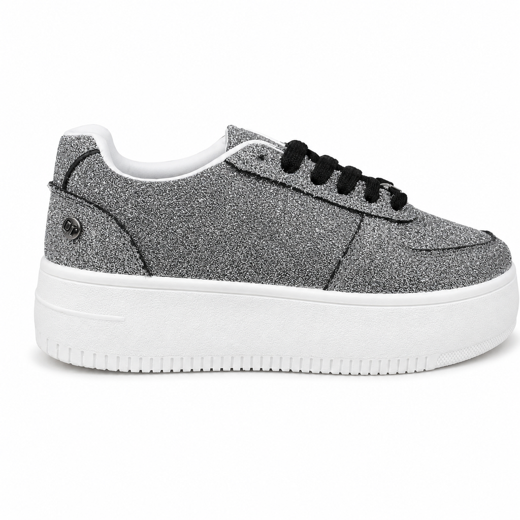 Zapatilla Mujer Plata/Glitter 233 Detogni