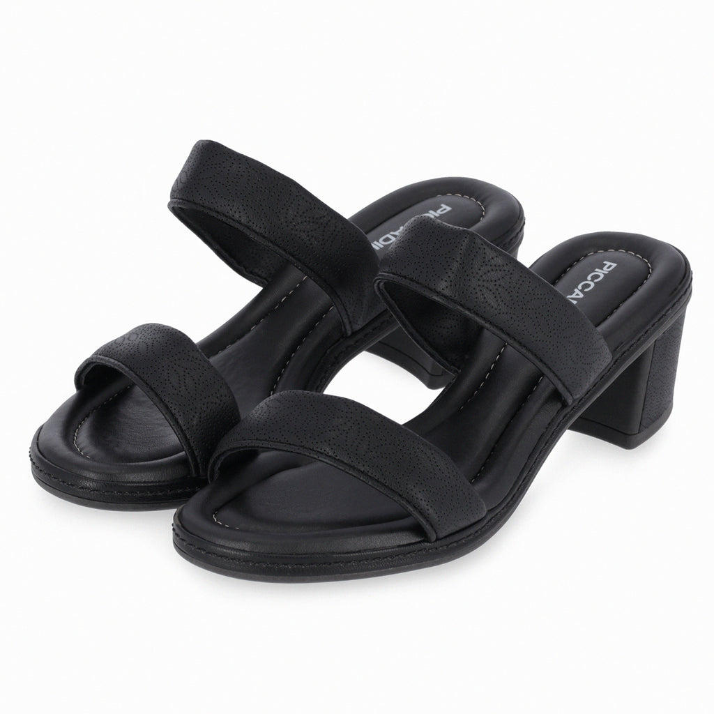 Sandalia Mujer Floral Paola Negro Piccadilly