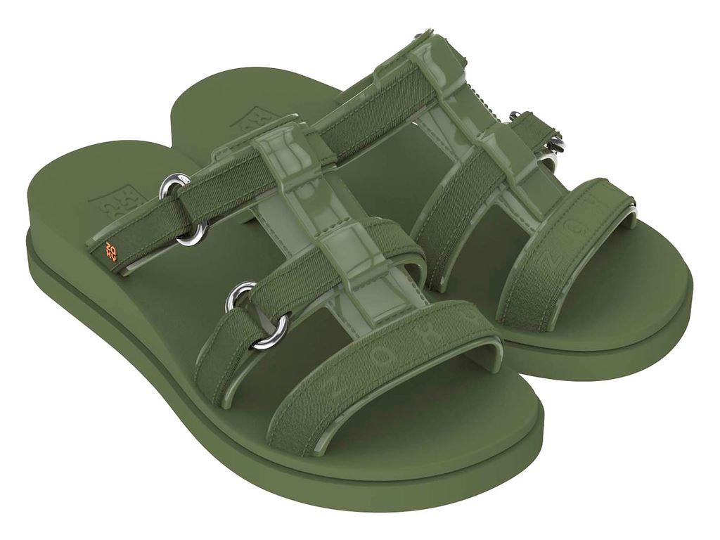 Sandalia Mujer Objetiva Verde  Zaxy