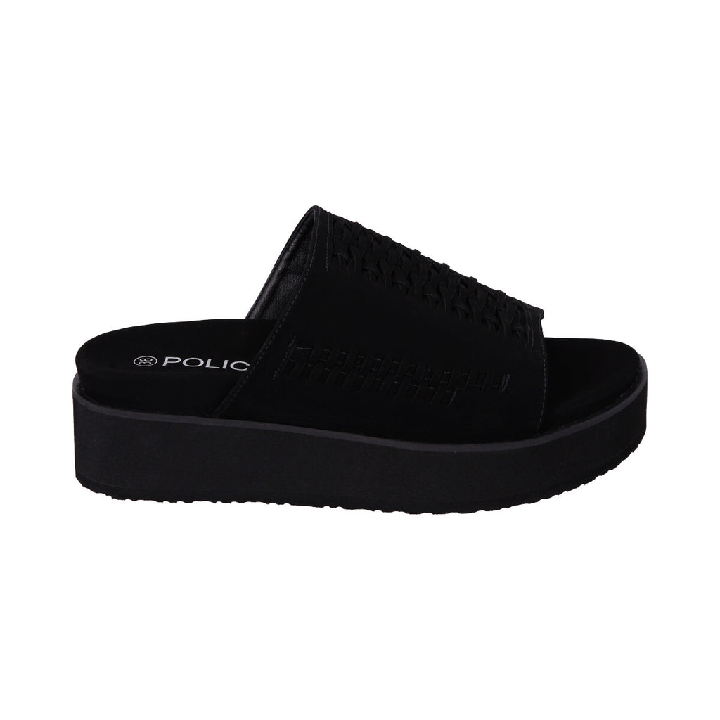 Sandalia Mujer Negro Plataforma Kika Police