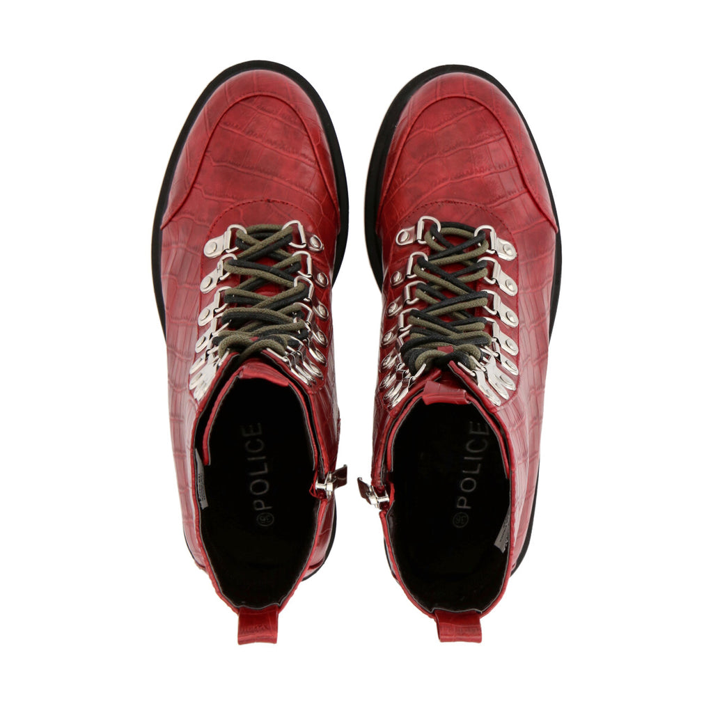 Botin Rojo Mujer Plataforma London 46 Police