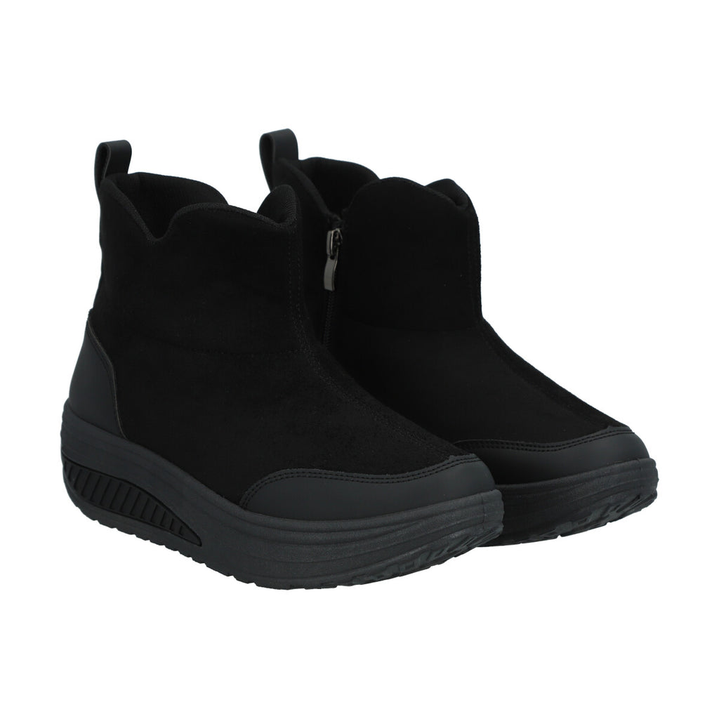 Botin Mujer Negro Plataforma Sole Police