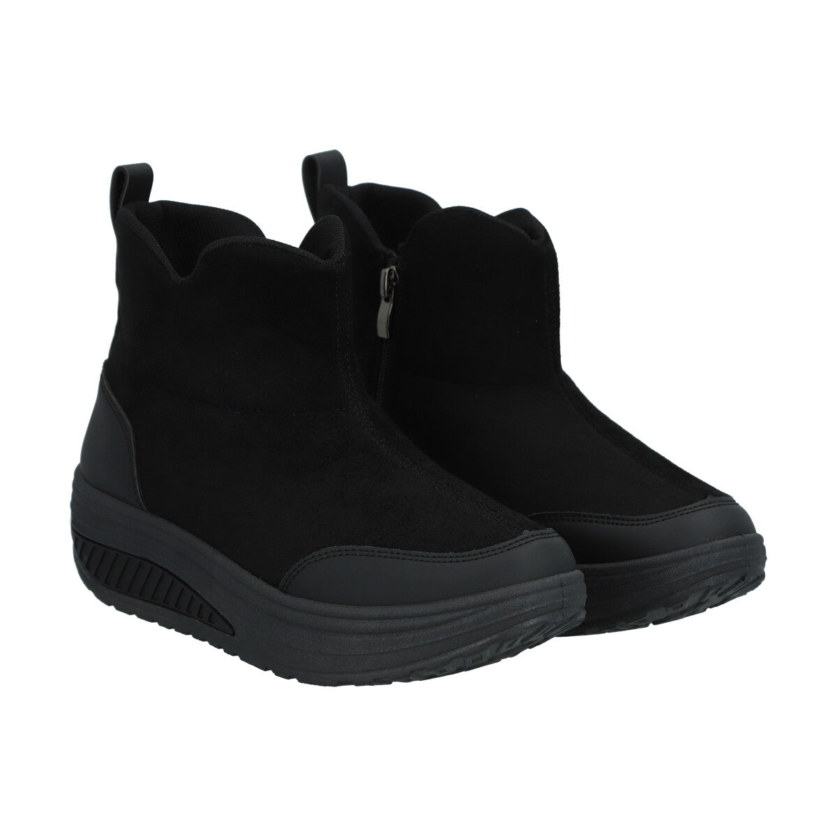 Botin Mujer Negro Plataforma Sole Police