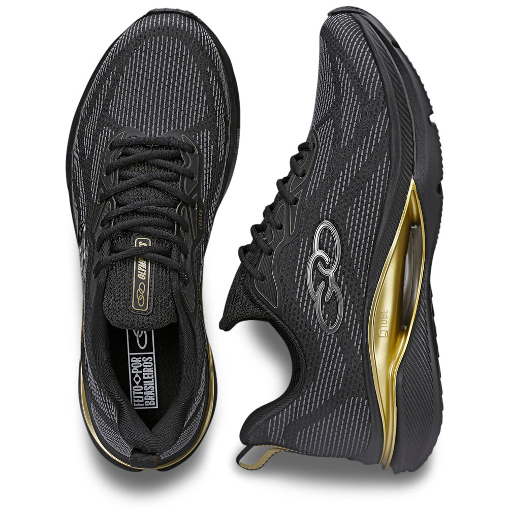 Zapatilla Hombre Lusion Negro/Dorado Olympikus