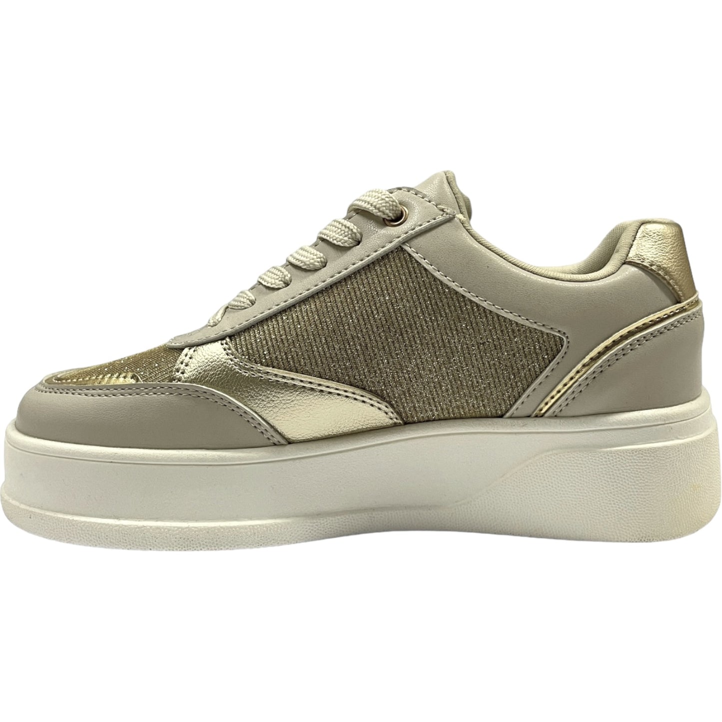 Zapatilla Urbana Mujer Dorado Metallic Detogni