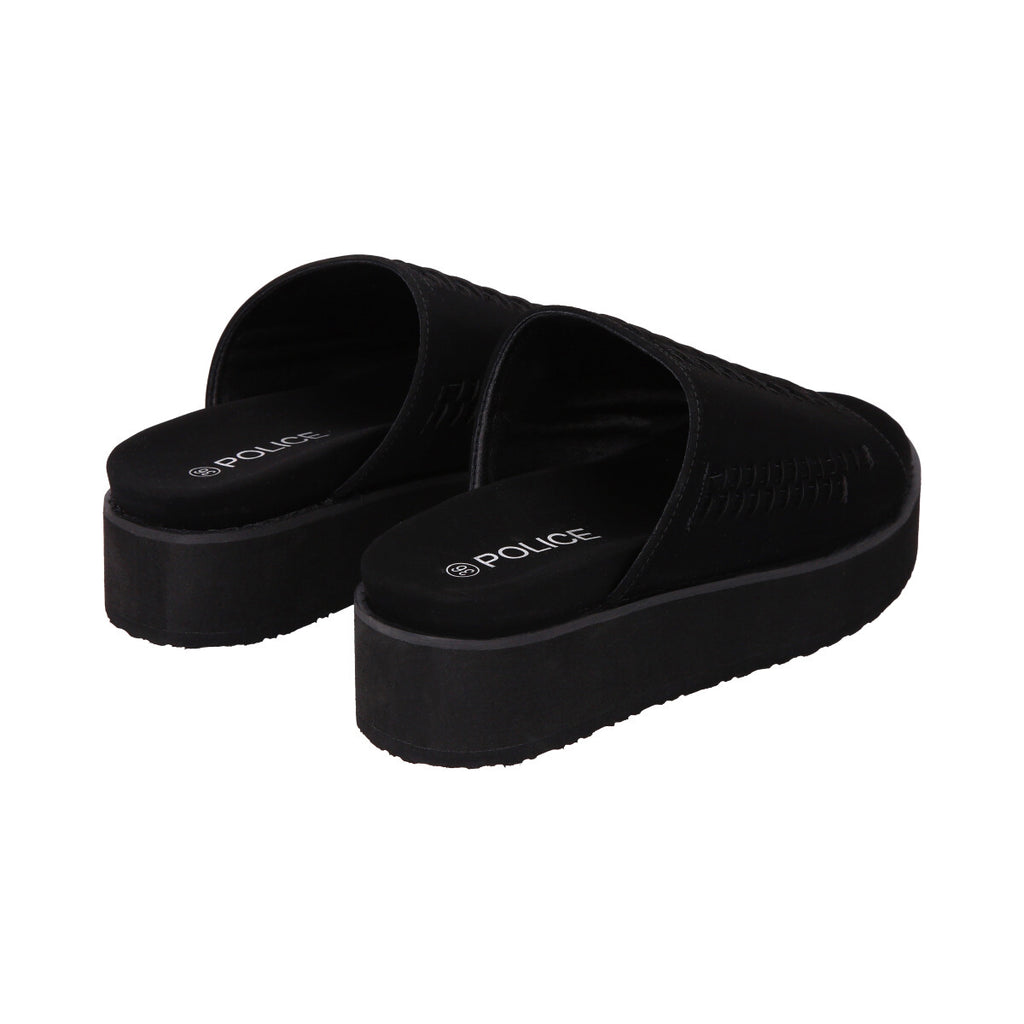 Sandalia Mujer Negro Plataforma Kika Police