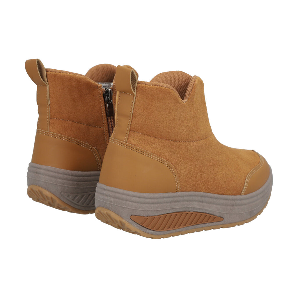 Botin Mujer Camel Plataforma Sole Police