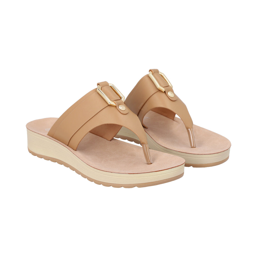Sandalia Mujer Camel Sole Police