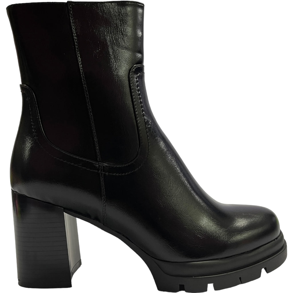 Botin Mujer Negro Taco Medio Bilbao Detogni