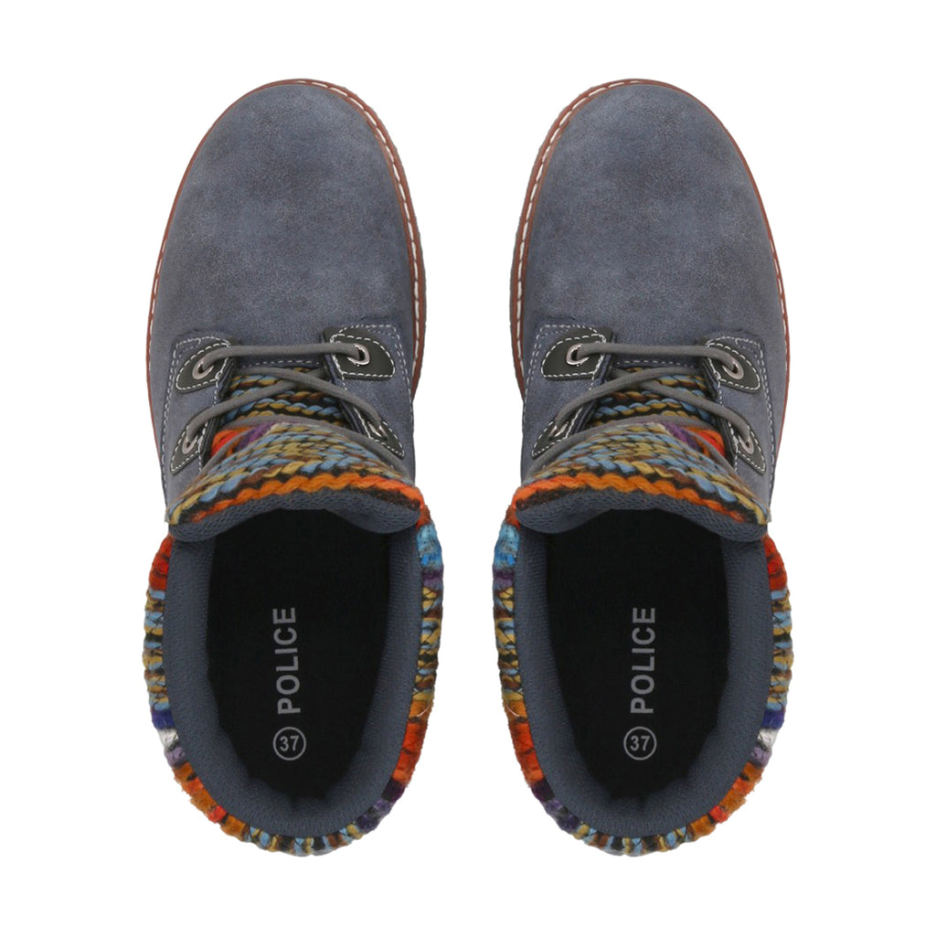 Botin Mujer Azul Nobuck 21 Police