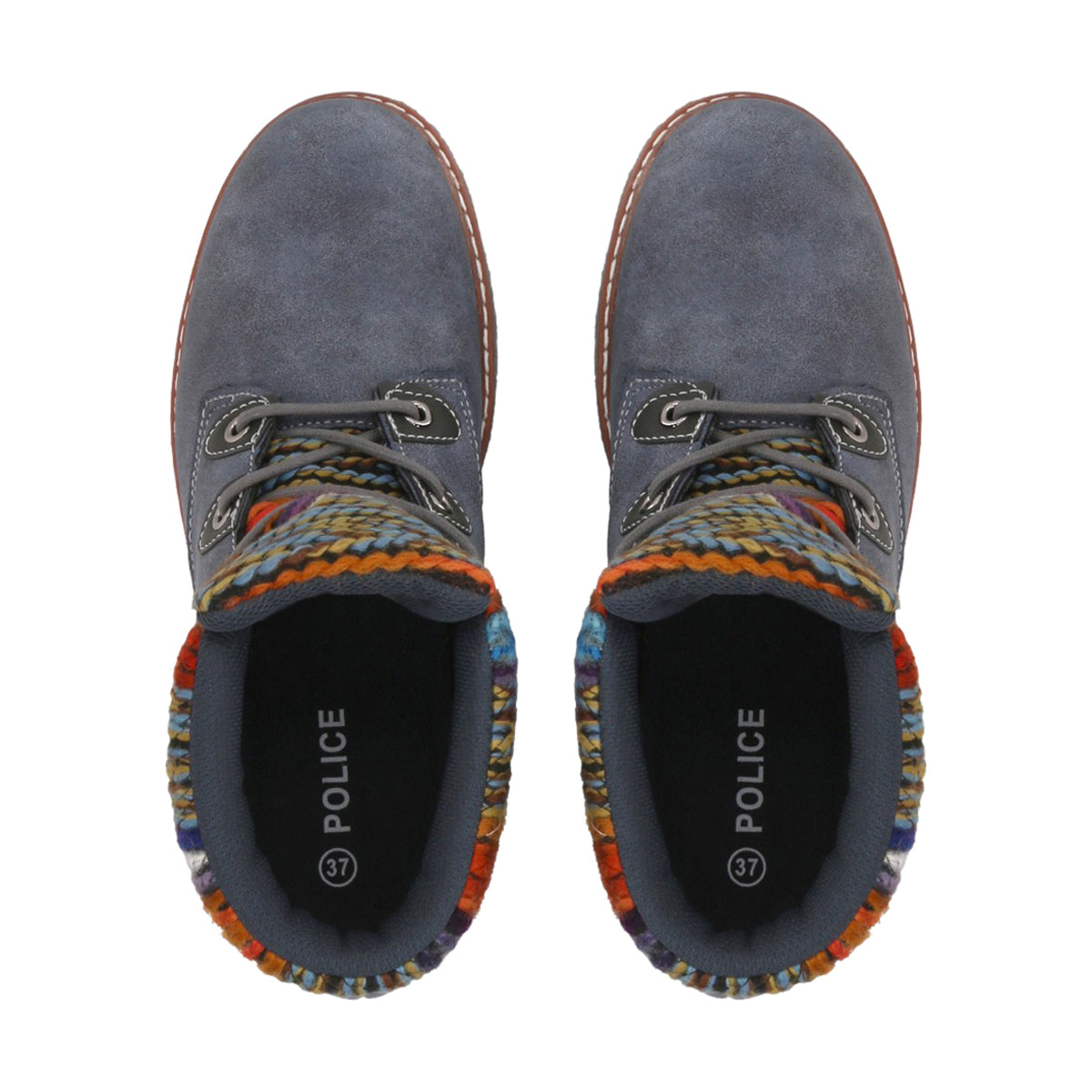 Botin Mujer Azul Nobuck 21 Police