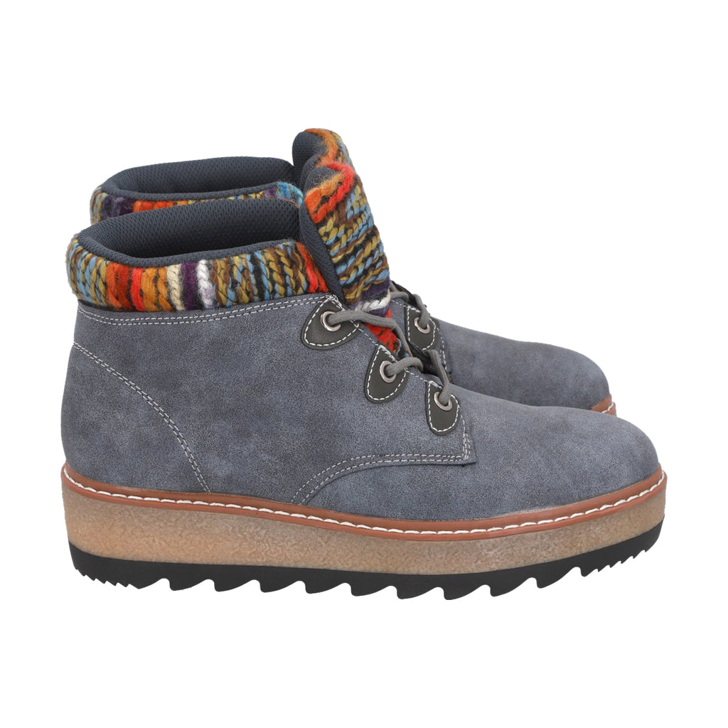 Botin Mujer Azul Nobuck 21 Police