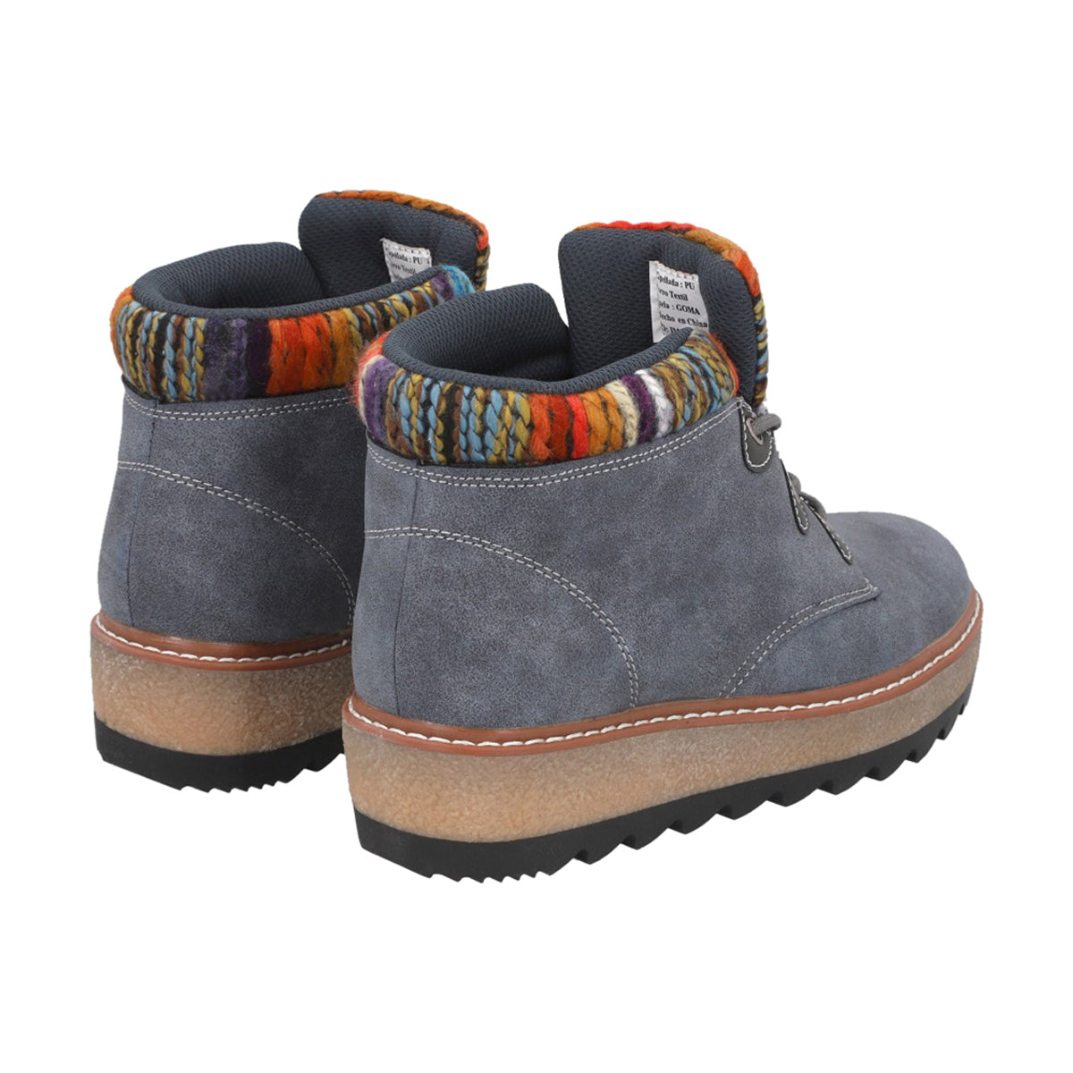 Botin Mujer Azul Nobuck 21 Police