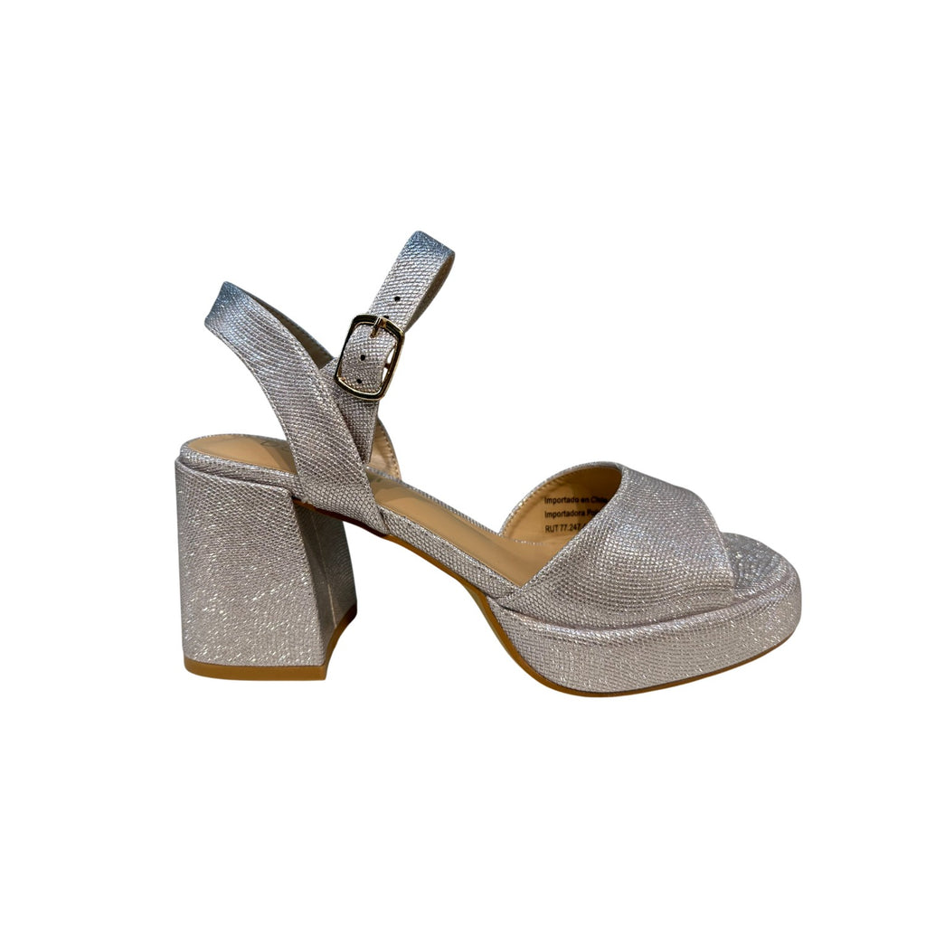 Sandalia Mujer Glitter/Plata Luci Detogni