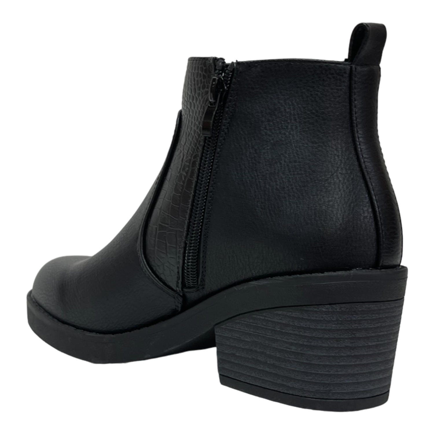 Botin Mujer Negro Taco Medio Verona Detogni