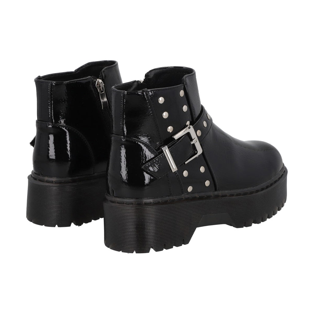 Botin Casual Mujer Negro Plataforma Rob 53  Police