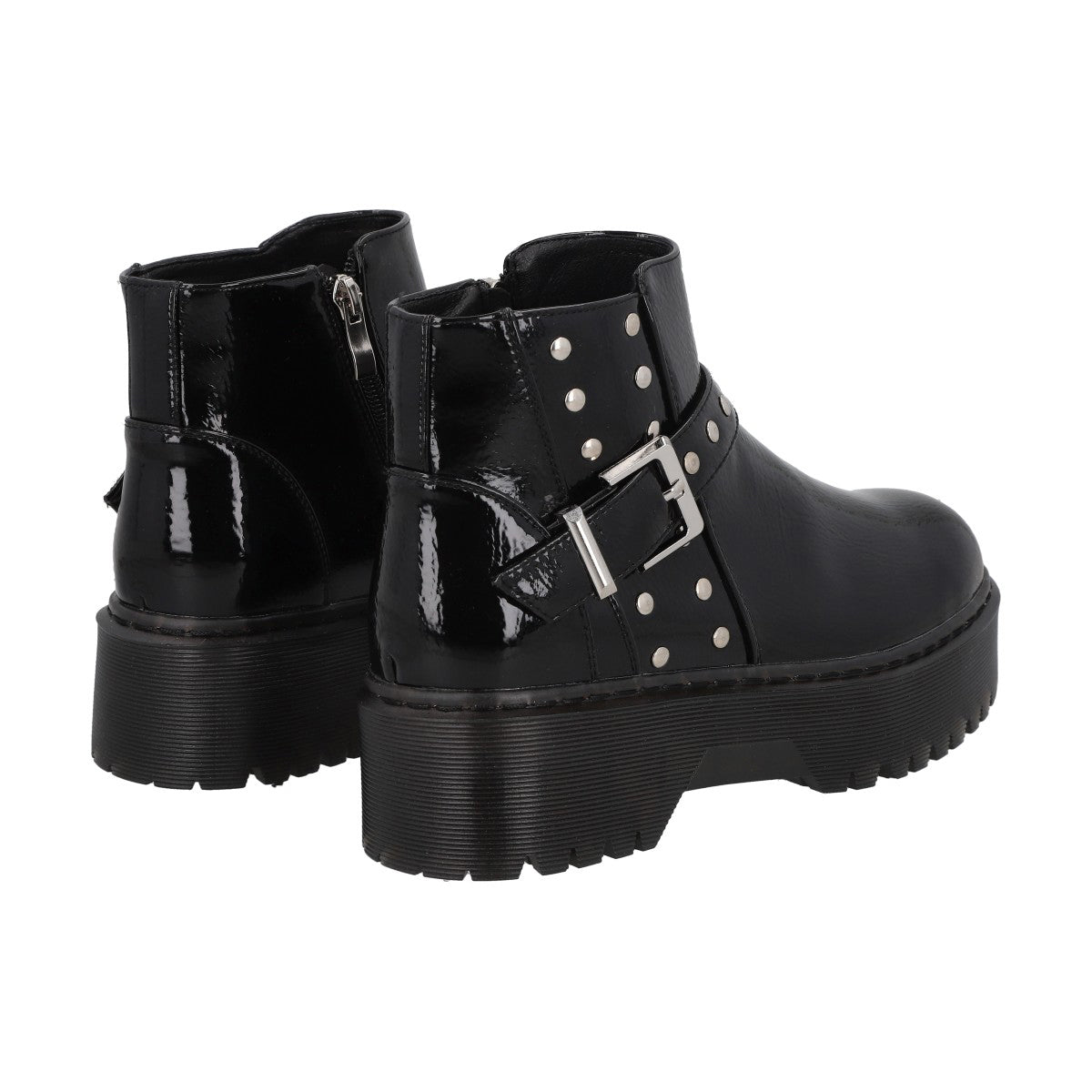 Botin Casual Mujer Negro Plataforma Rob 53  Police