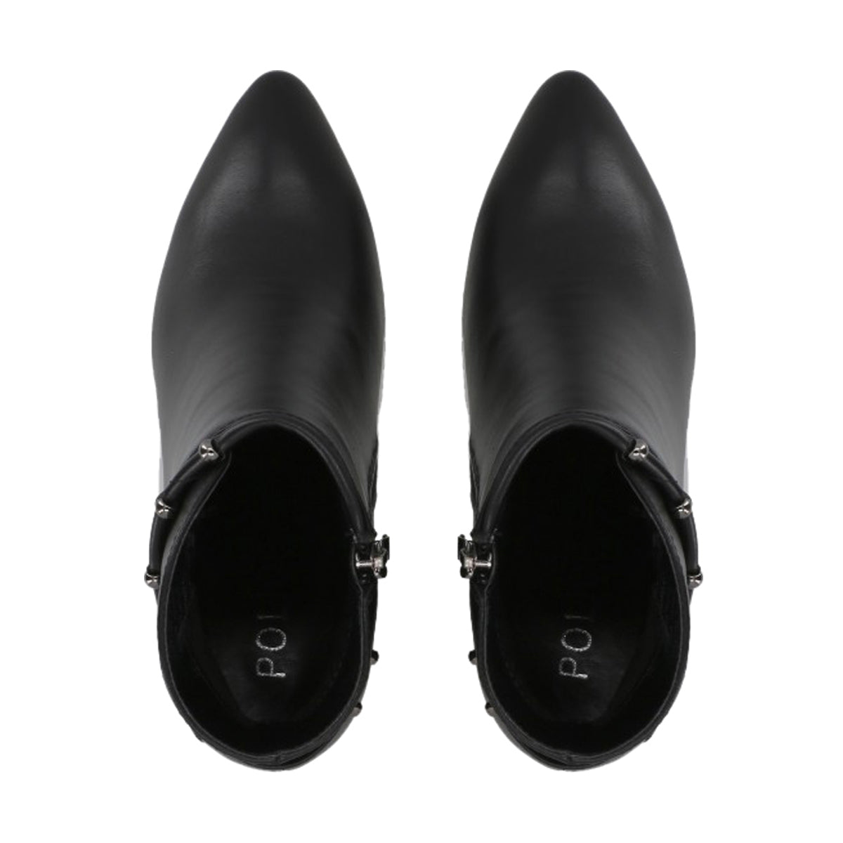 Botin Casual Mujer Negro/Plata Taco Medio Tini Police