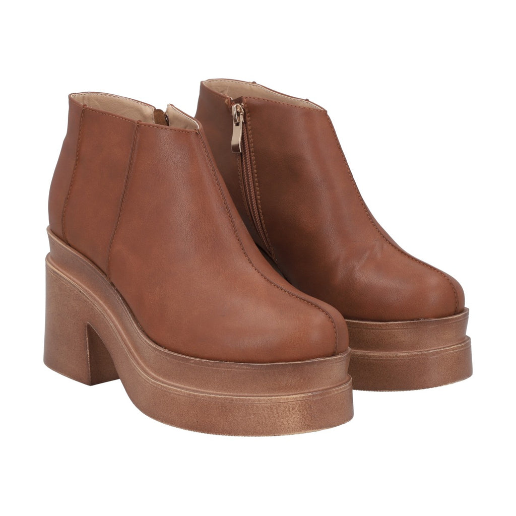 Botin Mujer Camel Plataforma Zeta Police