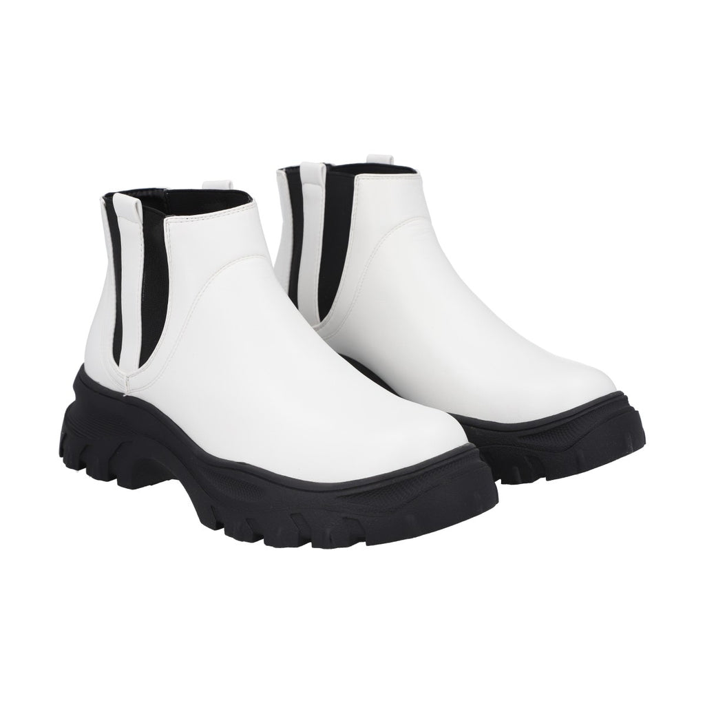 Botin Mujer Blanco Cota Police