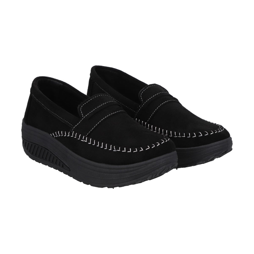 Mocasín Mujer Negro/Gris Sole  Police