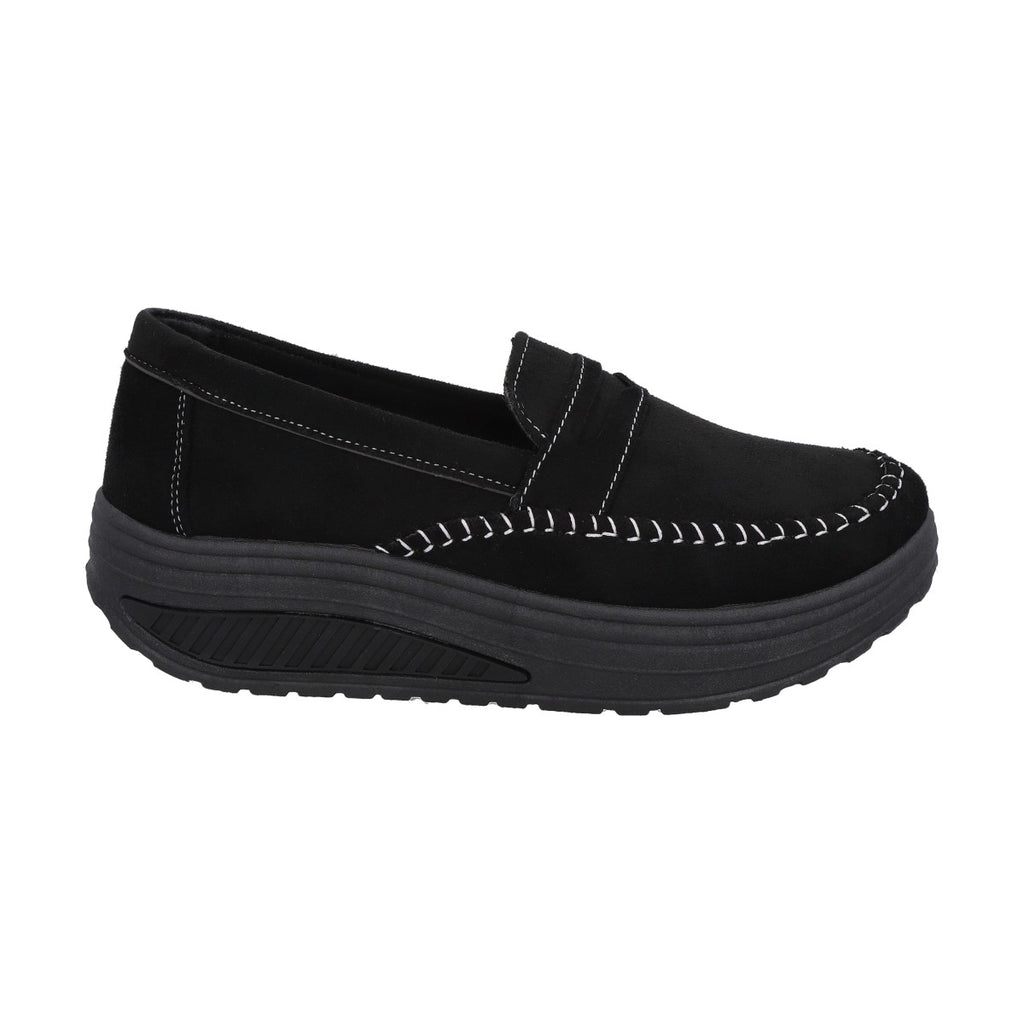 Mocasín Mujer Negro/Gris Sole  Police
