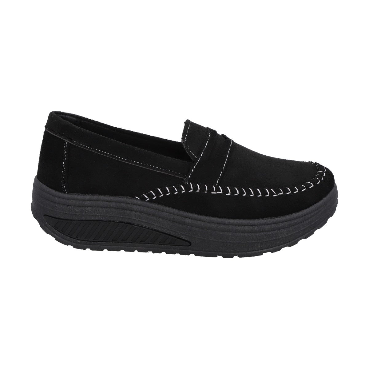 Mocasín Mujer Negro/Gris Sole  Police