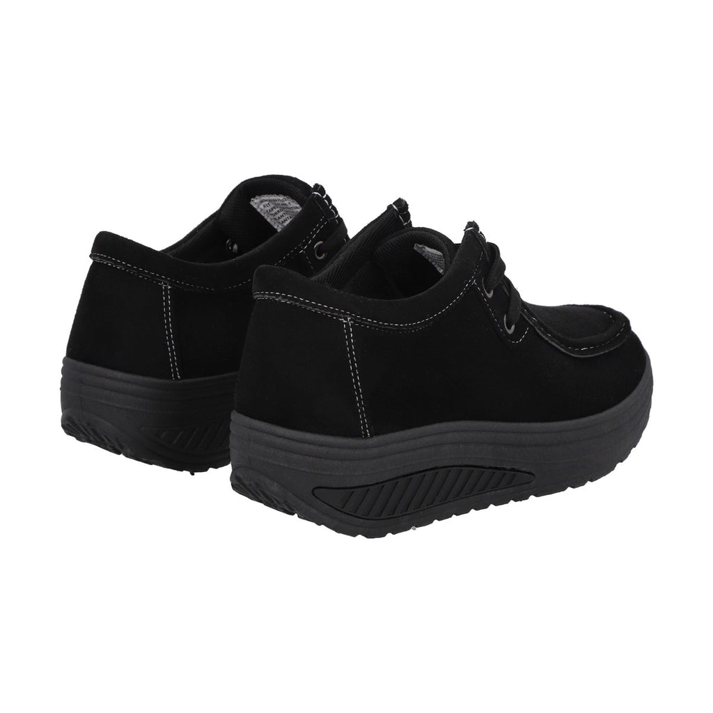 Mocasín Mujer Negro Sole/Cordones Police