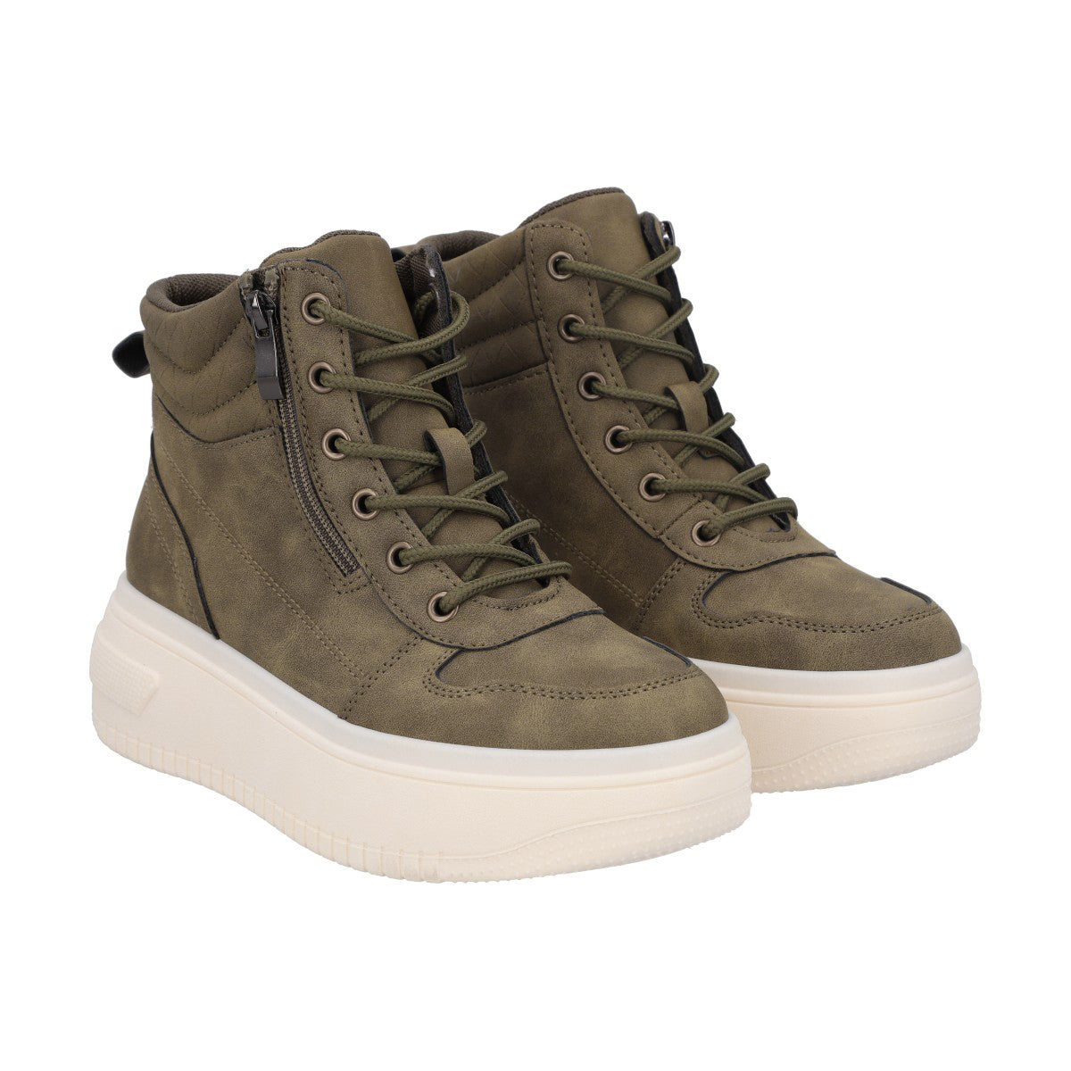 Botin Mujer Verde Plataforma Sole 075 Police